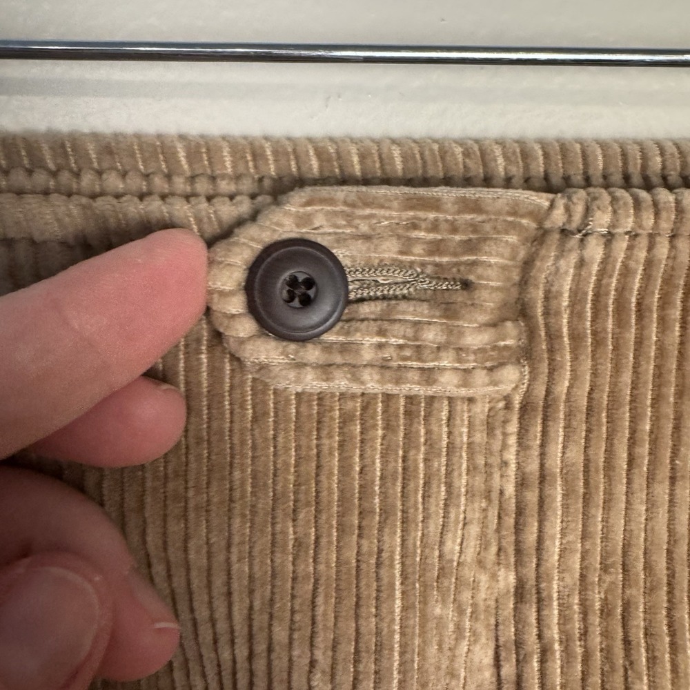 Eddie Bauer Skirt Women's 14 P Tan Camel Corduroy Vintage Retro Pockets Academia - Picture 8 of 10